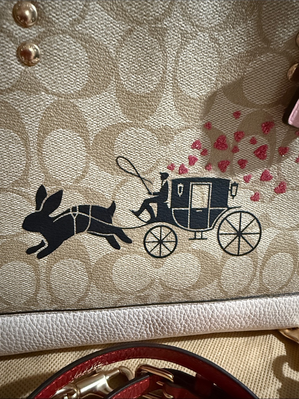 Coach Lunar New Year Dempsey signature canvas with a rabbit and carriage motif - Picture 5 of 15